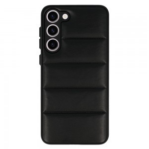 Samsung Galaxy S23 Plus Leather 3D bőr telefontok fekete design 2