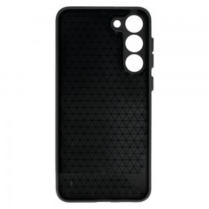 Samsung Galaxy S23 Leather 3D bőr telefontok fekete design 3