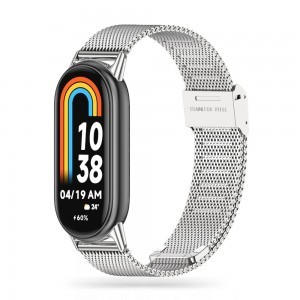 Xiaomi Smart Band 8/8 NFC Tech-Protect Milaneseband Óraszíj ezüst