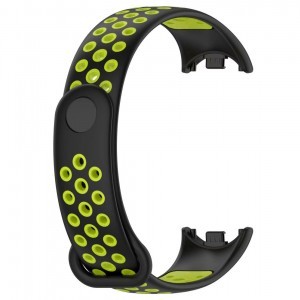 Xiaomi Smart Band 8/8 NFC Tech-Protect Softband óraszíj fekete/lime