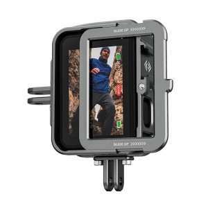 TELESIN alumínium cage, keret GoPro Hero 11/10/9 akciókamerákhoz + vertikális adapter (GP-FMS-G11-TZ)-5