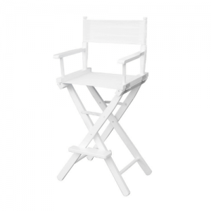 Rendezői szék, sminkszék, sminkes szék fehér-0