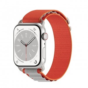 Apple Watch 4/5/6/7/8/SE (38/40/41mm) Next One Adventure Loop óraszíj narancssárga/szürke