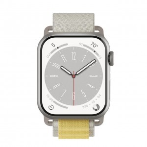 Apple Watch 4/5/6/7/8/SE (38/40/41mm) Next One Adventure Loop óraszíj fehér/sárga
