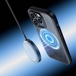 iPhone 15 Pro Dux Ducis Aimo Mag MagSafe kompatibilis ütésálló telefontok fekete