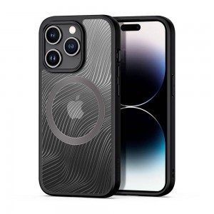 iPhone 15 Pro Dux Ducis Aimo Mag MagSafe kompatibilis ütésálló telefontok fekete