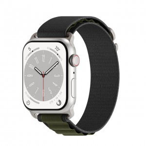 Apple Watch 4/5/6/7/8/SE/Ultra (42/44/45/49mm) Next One Adventure Loop óraszíj szürke/zöld