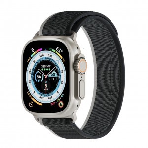 Apple Watch 4/5/6/7/8/9/SE/Ultra (42/44/45/49mm) Next One Athletic Loop óraszíj fekete