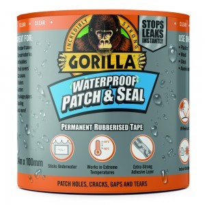 Gorilla Waterproof Patch & Seal Tape Clear átlátszó 2,4m x 100mm vízálló foltozó/tömítő ragasztószalag