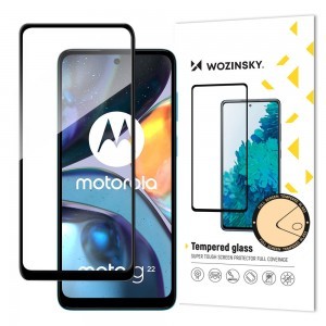 Motorola Moto G22 Wozinsky Full Glue 9H Super Durable kijelzővédő üvegfólia fekete