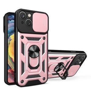 iPhone 15 Plus Hybrid Armor Camshield tok rózsaszín
