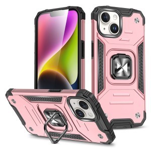 iPhone 15 Ring Armor Wozinsky tok kihajtható támasszal rózsaszín