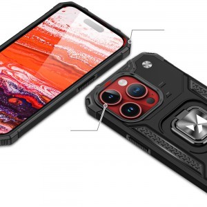 iPhone 15 Pro Max Ring Armor Wozinsky tok kihajtható támasszal piros