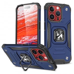 iPhone 15 Pro Ring Armor Wozinsky tok kihajtható támasszal kék