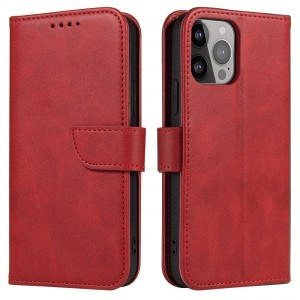 iPhone 15 Pro Max Mágneses fliptok piros