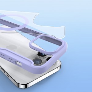 iPhone 15 Pro Max Dux Ducis Skin X Pro Magsafe mágneses fliptok lila