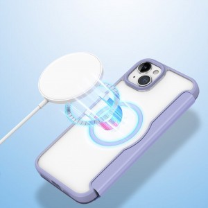 iPhone 15 Plus Dux Ducis Skin X Pro Magsafe mágneses fliptok lila