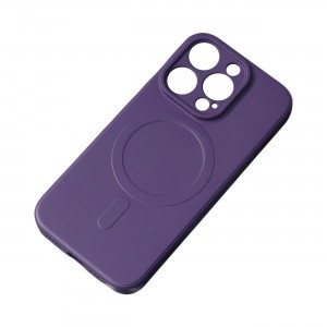iPhone 15 Plus Szilikon MagSafe kompatibilis tok lila