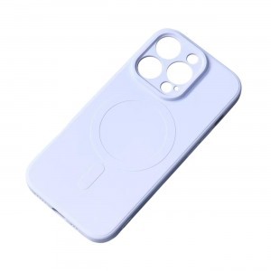 iPhone 15 Pro Szilikon MagSafe kompatibilis tok kék