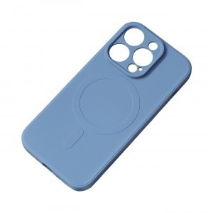iPhone 15 Pro Szilikon MagSafe kompatibilis tok sötétkék