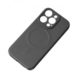 iPhone 15 Pro Szilikon MagSafe kompatibilis tok fekete