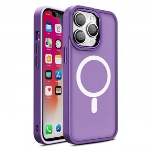 iPhone 15 Pro Max Magnetic Color Matte tok lila telefontok