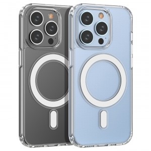 iPhone 15 Pro Max Magnetic Clear tok átlátszó (Magsafe kompatibilis) telefontok