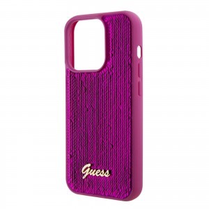 iPhone 15 Guess Sequin Script Logo telefontok Magenta (GUHCP15SPSFDGSF)