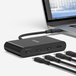 Belkin CONNECT USB-C elosztó adapter - 4-Port USB-C Hub - fekete