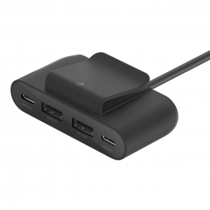 Belkin BOOST CHARGE 4-Port USB-C hosszabbító, elosztó adapter - fekete