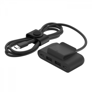 Belkin BOOST CHARGE 4-Port USB-C hosszabbító, elosztó adapter - fekete