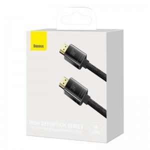 Baseus High Definition Series HDMI 2.1 kábel, 8K 60Hz, 3D, HDR, 48Gbps, 2m (fekete)-3
