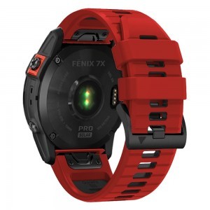 Garmin Fenix 5/6/6 Pro/7 Tech-Protect Iconband Pro óraszíj katonai piros/fekete