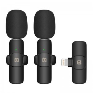 PULUZ vezeték nélküli mikrofon (2 adó + 1 vevő iOS) lightning csatlakozással (PU3150B)-0
