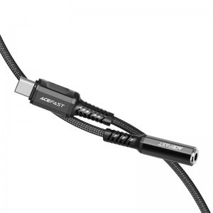 Acefast C1-07 USB-C - mini jack 3.5mm átalakító adapter 18cm (fekete)
