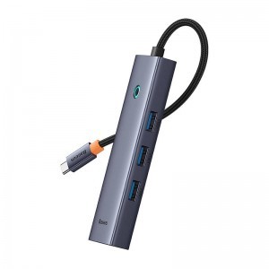 Baseus UltraJoy 6 az 1-ben USB-C HUB, elosztó adapter (USB-C - 1xHDMI4K@30Hz + 3xUSB 3.0 + 1xPD +RJ45)