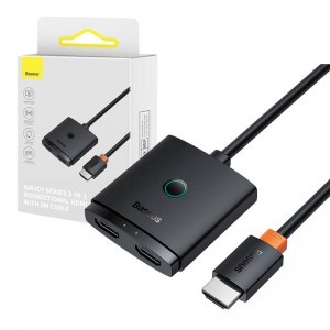 Baseus HDMI Switch elosztó adapter 1m-8