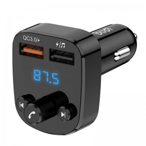Budi T03 Bluetooth FM transmitter és autós töltő USB QC 3.0 + USB