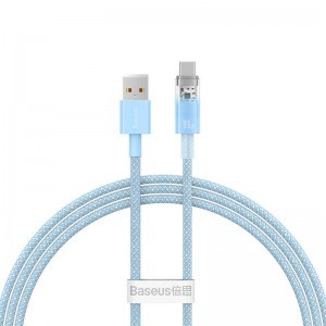 Baseus Explorer Series USB-A - USB-C 100W gyorstöltő kábel QC 3.0, 1m (kék)