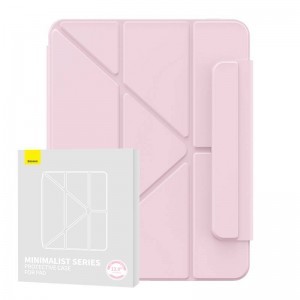 iPad Pro 12,9'' (2018/2020/2021) Baseus Minimalist mágneses tok rózsaszín