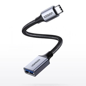 Ugreen OTG adapter kábel USB-C - USB-A 5Gb/s 0.15m fekete (US378)