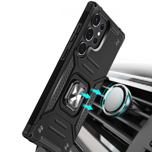Samsung Galaxy S23 Ultra Wozinsky Ring Armor Case Kickstand telefontok fekete