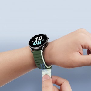 Samsung Galaxy Watch 3 45mm / S3 / Huawei Watch Ultimate / GT3 SE 46mm Dux Ducis Univerzális mágneses óraszíj (22mm LD verzió) zöld