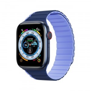 Apple Watch Ultra, SE, 9, 8, 7, 6, 5, 4, 3, 2, 1 (49, 45, 44, 42 mm) Dux Ducis Univerzális mágneses óraszíj (LD verzió) kék