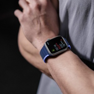 Apple Watch SE, 8, 7, 6, 5, 4, 3, 2, 1 (41, 40, 38 mm) Dux Ducis Univerzális mágneses óraszíj (LD verzió) kék