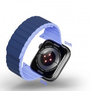 Apple Watch SE, 8, 7, 6, 5, 4, 3, 2, 1 (41, 40, 38 mm) Dux Ducis Univerzális mágneses óraszíj (LD verzió) kék