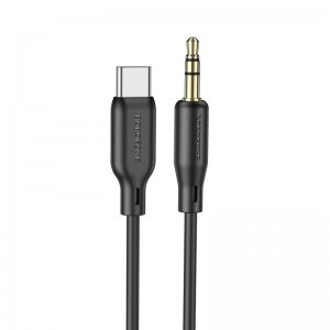 Borofone adapter BL18 audio jack 3,5 mm - Type C 1m fekete
