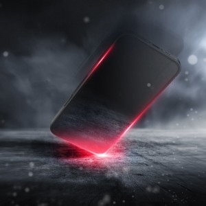 iPhone 15 Plus Forcell Flexible Nano Glass 5D kijelzővédő üvegfólia fekete kerettel + felhelyezést segítő keret