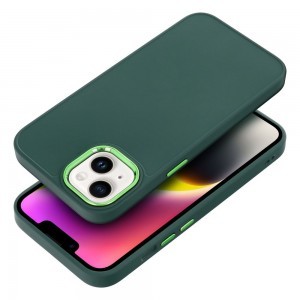 iPhone 15 Plus FRAME Case tok, telefontok zöld