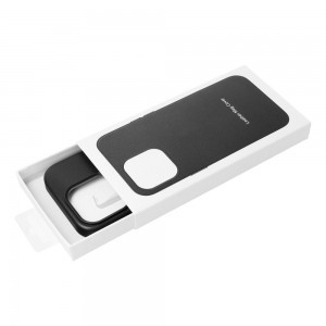 iPhone 15 Plus MagSafe-kompatibilis bőrtok, telefontok fekete